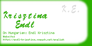 krisztina endl business card